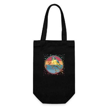Colorful bird - Gift Bag for Bottles - black - Front
