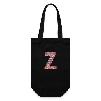Monogram Letter Z- geometric pattern - Gift Bag for Bottles - black - Front