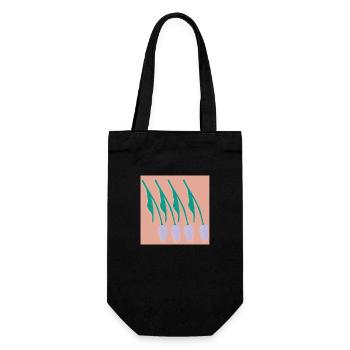 Tulipes - Sac à bouteille - noir - Devant