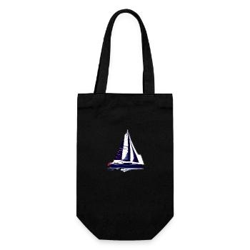 Segeln Segelschiff Segelsport Segler Segelboot - Geschenkbeutel für Flaschen - Schwarz - Vorne