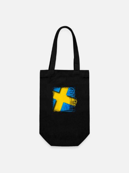 Suède Suède drapeau national norden skandinavia - Sac à bouteille - noir