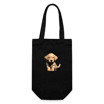 Puppy Dogs Golden Retriever Dog Owners - Gift Bag for Bottles - black - Front