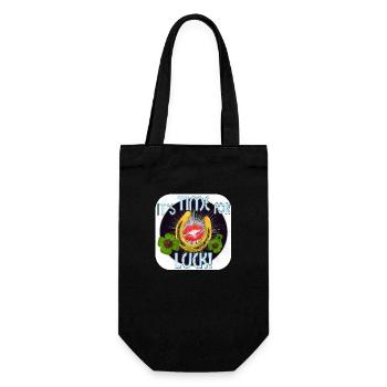 Ein Hufeisen bringt Glück! - Geschenkbeutel für Flaschen - Schwarz - Vorne