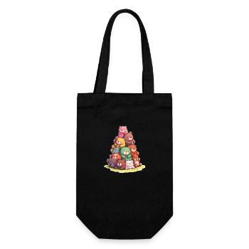 Funny teddy bears Colorful bears - Gift Bag for Bottles - black - Front