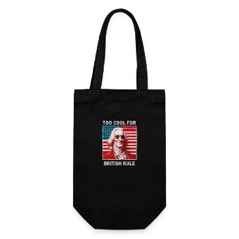 TOO COOL FOR BRITISH RULE | GEORGE Washington - Gift Bag for Bottles - black - Front