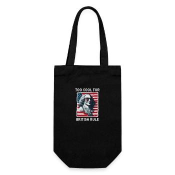 TOO COOL FOR BRITISH RULE | GEORGE Washington - Geschenkbeutel für Flaschen - Schwarz - Vorne