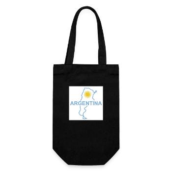 Map of Argentina - Gift Bag for Bottles - black - Front