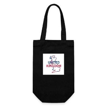 Map of United Kingdom - Gift Bag for Bottles - black - Front