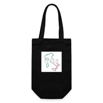 Map of Italy - Gift Bag for Bottles - black - Front