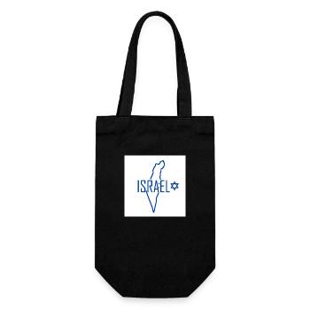 Map of Israel - Gift Bag for Bottles - black - Front