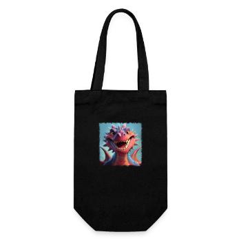 cool dragon - Gift Bag for Bottles - black - Front