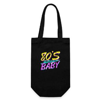 80er Jahre Retro Vintage lustig 70er Jahre Nostalgie Musik Liebe - Geschenkbeutel für Flaschen - Schwarz - Vorne