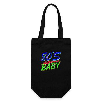 80er Jahre Retro Vintage lustig 70er Jahre Nostalgie Musik Liebe - Geschenkbeutel für Flaschen - Schwarz - Vorne
