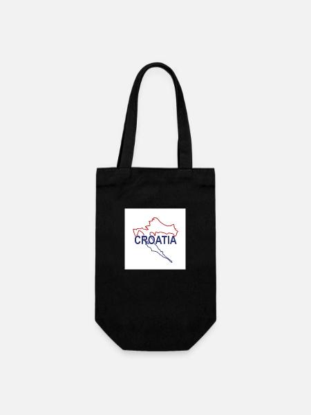 Carte de la Croatie - Sac à bouteille - noir