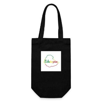 Map of Ethiopia - Gift Bag for Bottles - black - Front