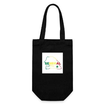Karte von Senegal - Geschenkbeutel für Flaschen - Schwarz - Vorne