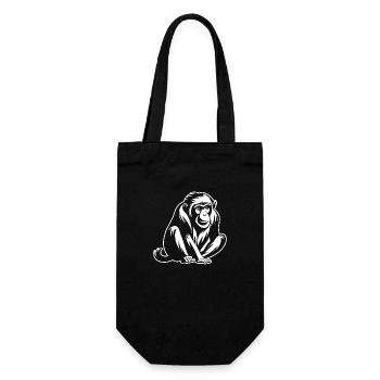 Monkey Monkey Monkey Face Jungle - Gift Bag for Bottles - black - Front