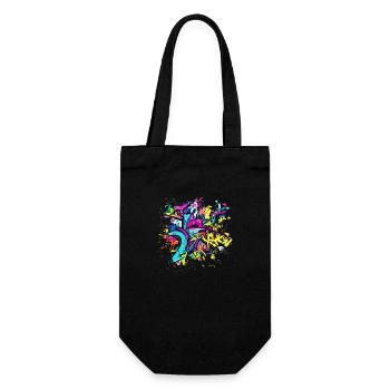 Graffiti style Splash hip hop couleurs peintre couleur - Sac à bouteille - noir - Devant
