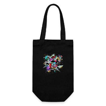 Graffiti style Splash hip hop colors painter color - Gift Bag for Bottles - black - Front