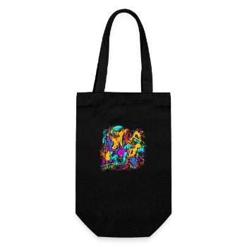 Graffiti-Stil Splash Hip Hop Farben Maler Farbe - Geschenkbeutel für Flaschen - Schwarz - Vorne
