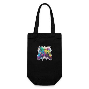 Gaming Controller Rainbow Splash - Geschenkbeutel für Flaschen - Schwarz - Vorne