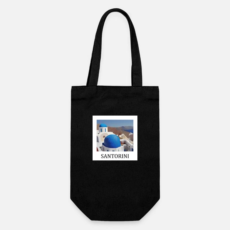 Santorini - Gift Bag for Bottles - black