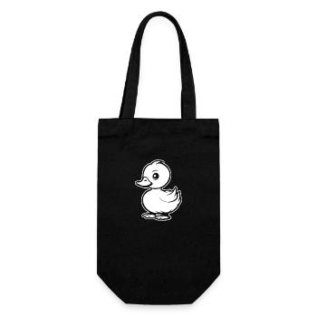 Ente Vögel Enten - Geschenkbeutel für Flaschen - Schwarz - Vorne
