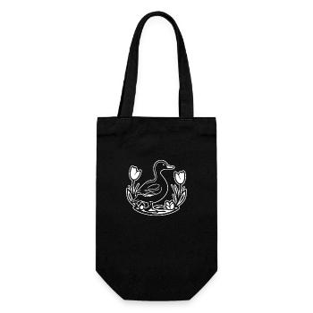 Duck Birds Ducks - Gift Bag for Bottles - black - Front