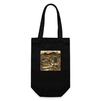 Vintage Japan: Picturesque Beauty of Natu - Gift Bag for Bottles - black - Front