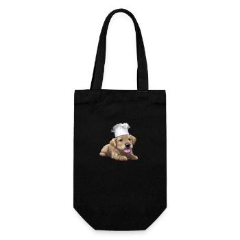 Golden Retriever Cooking Dogs Gastronom Puppy - Gift Bag for Bottles - black - Front