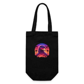 Synthwave eagle - Gift Bag for Bottles - black - Front