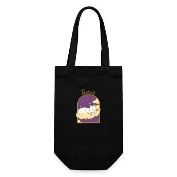 Taurus Zodiac Sign Cat - Geschenkbeutel für Flaschen - Schwarz - Vorne