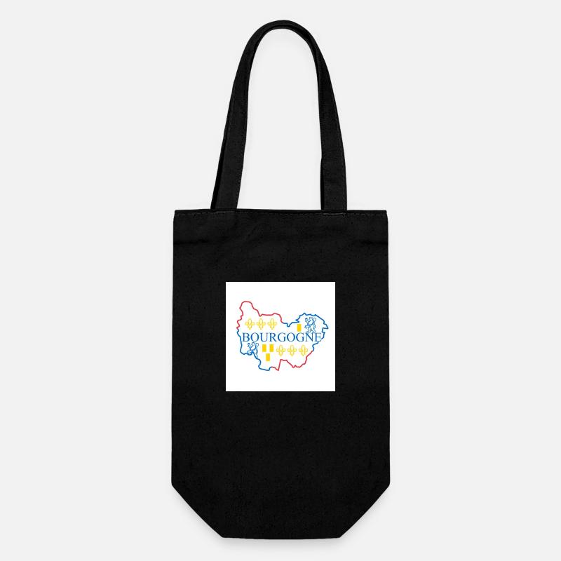 Carte de la Bourgogne - Sac à bouteille - noir