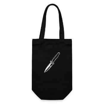 Knife Cutler Knife Lover - Gift Bag for Bottles - black - Front