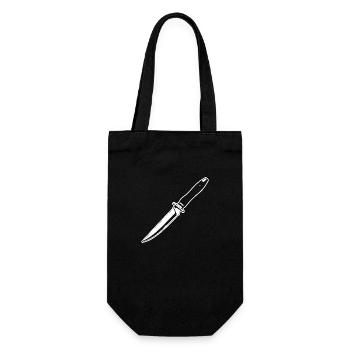 Knife Cutler Knife Lover - Gift Bag for Bottles - black - Front