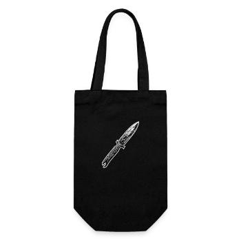 Knife Cutler Knife Lover - Gift Bag for Bottles - black - Front
