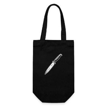 Knife Cutler Knife Lover - Gift Bag for Bottles - black - Front