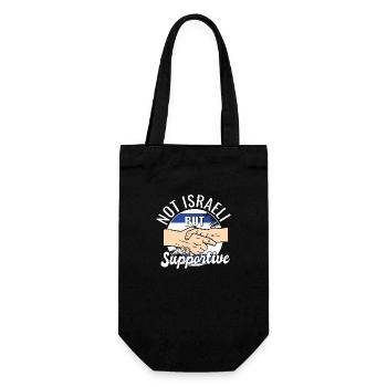 Not Israeli But Supportive Country Traveler - Gift Bag for Bottles - black - Front
