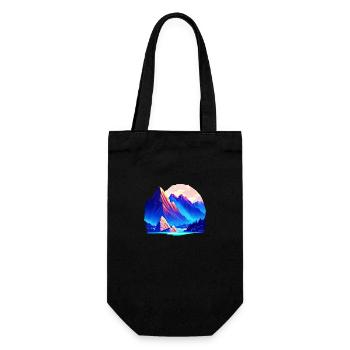 Mountains Hiking Mountain hikers Mountain hiking Hiking - Gift Bag for Bottles - black - Front