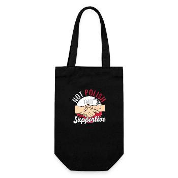 Not Polish But Supportive Country Traveler Poland - Geschenkbeutel für Flaschen - Schwarz - Vorne