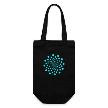 om zeichen chakra yoga spirit unendlich neon blau - Geschenkbeutel für Flaschen - Schwarz - Vorne