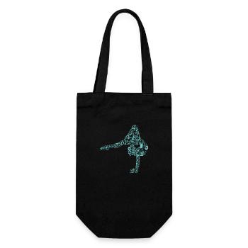 Turnerin Rhythmische Sportgymnastik Kunstturnen - Geschenkbeutel für Flaschen - Schwarz - Vorne
