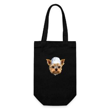 Yorkshire Terrier Puppy Gastronom Dog Cooking - Gift Bag for Bottles - black - Front