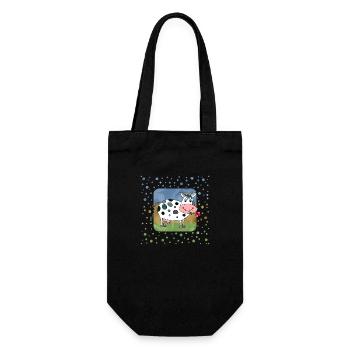 Cow - Gift Bag for Bottles - black - Front