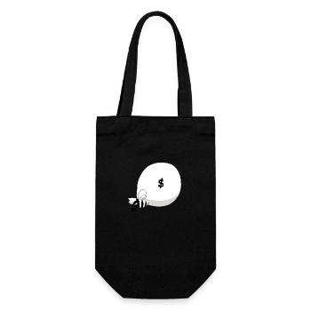 Biene & Überfall - B&W - Geschenkbeutel für Flaschen - Schwarz - Vorne