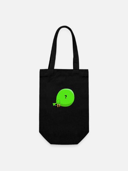 Biene & große mysteriöse Tasche - Geschenkbeutel für Flaschen - Schwarz