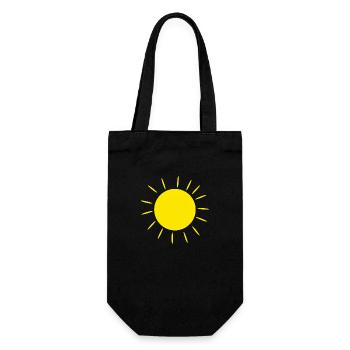 Sun sky gift idea for the summer - Gift Bag for Bottles - black - Front