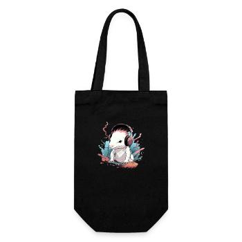 Axo the audiophile axolotl - Gift Bag for Bottles - black - Front