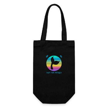 Save the whales - Gift Bag for Bottles - black - Front
