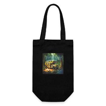 T-shirt et slogan de camping camping-car que j’aime le plein air - Sac à bouteille - noir - Devant
